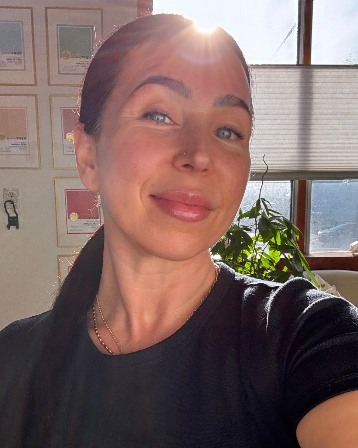 Self portrait with sun rays